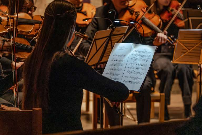 Musikerin beim Konzert